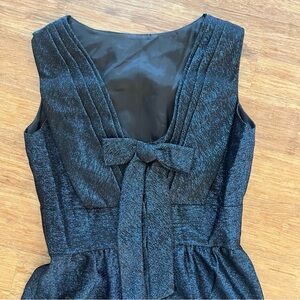 Vintage Blue Black Midi Dress